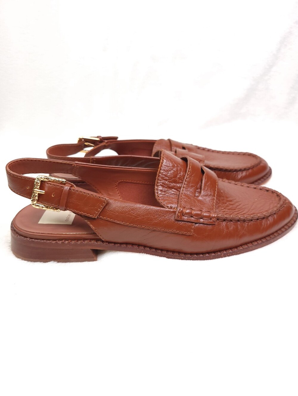 Dolce Vita Hardi Slip On Slingback Loafer Flats Brown 9.5